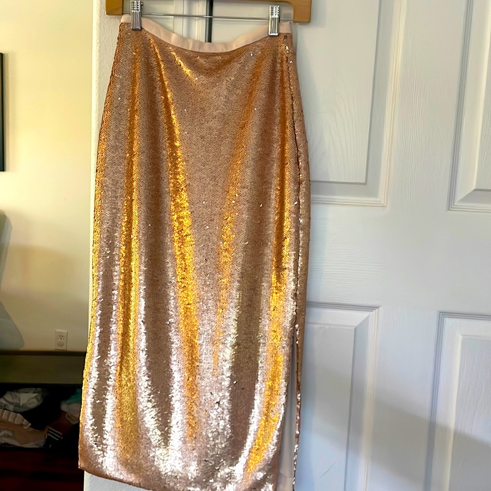 Rose Gold Sequin pencil skirt